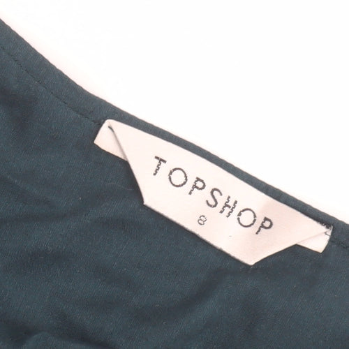 Topshop Green Peasant Skirt, Women's Size 8