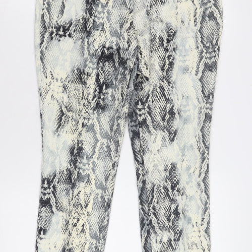 Zara Women's Multicoloured Animal Print Trousers, Size M