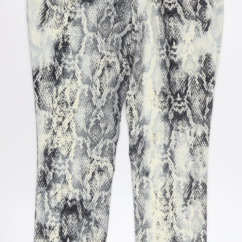 Zara Women's Multicoloured Animal Print Trousers, Size M