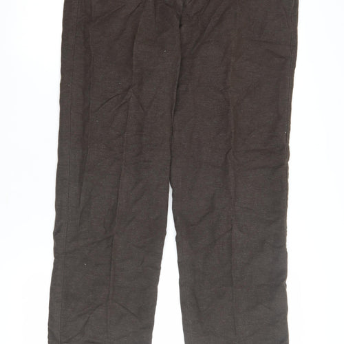 Marks and Spencer Women's Brown Straight Trousers Size 34