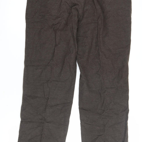 Marks and Spencer Women's Brown Straight Trousers Size 34