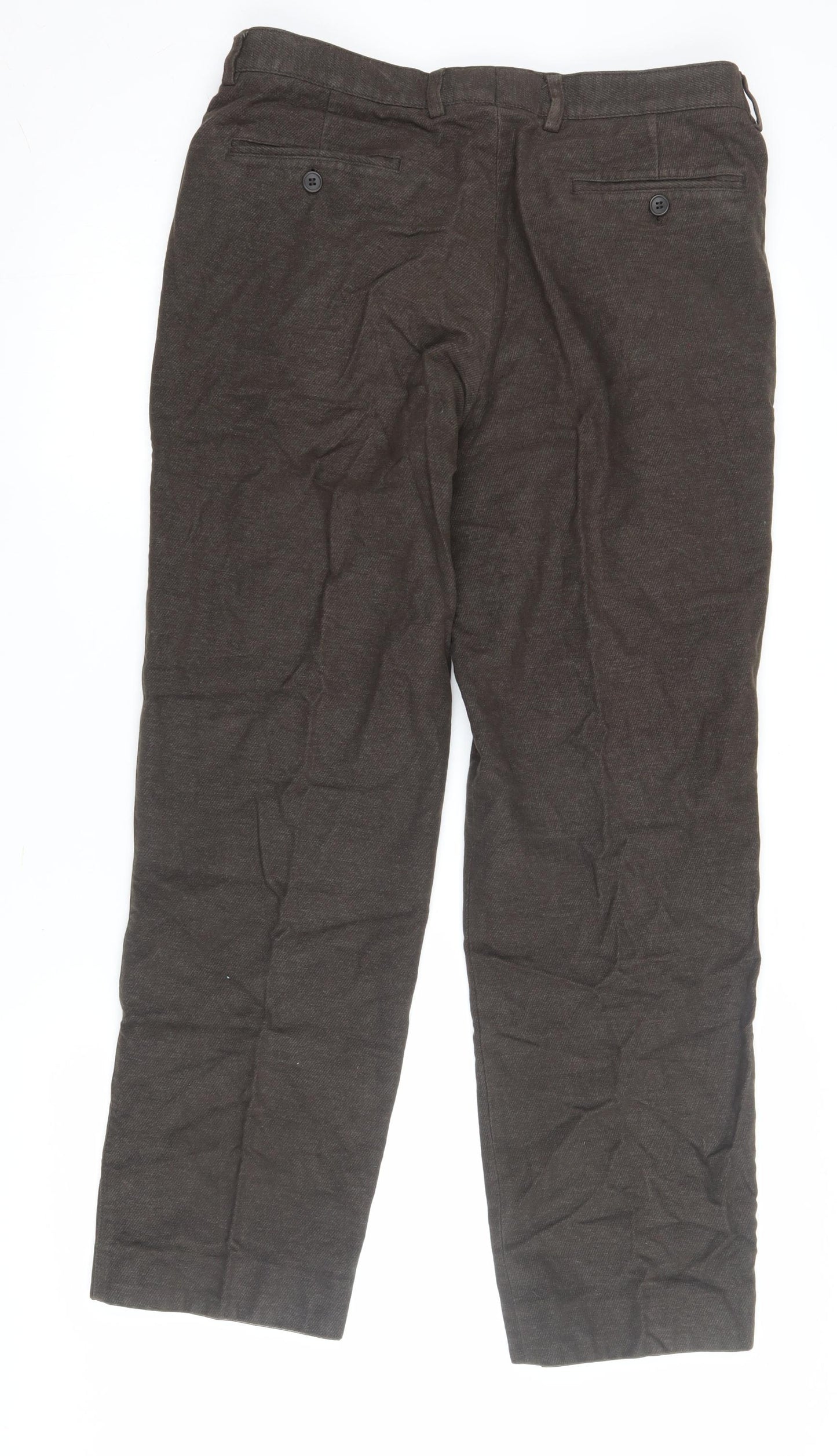 Marks and Spencer Women's Brown Straight Trousers Size 34