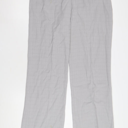 ZEDDRA Women's Grey Trousers, Size 16, Check Pattern