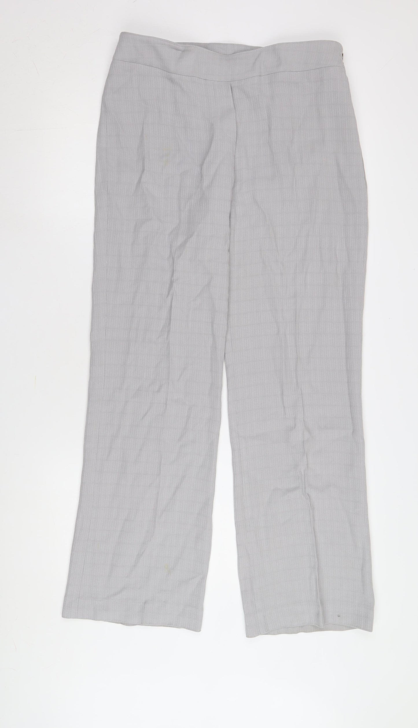 ZEDDRA Women's Grey Trousers, Size 16, Check Pattern