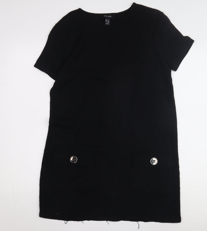 New Look Women's Black Shift Dress Size 10