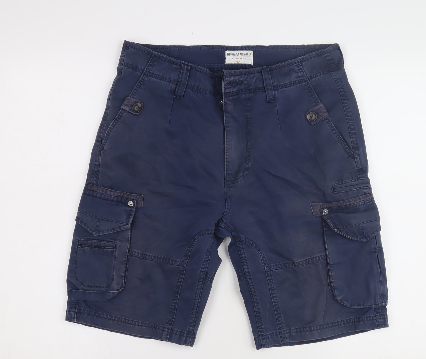 Brookhaven Men's Blue Cargo Shorts - Medium