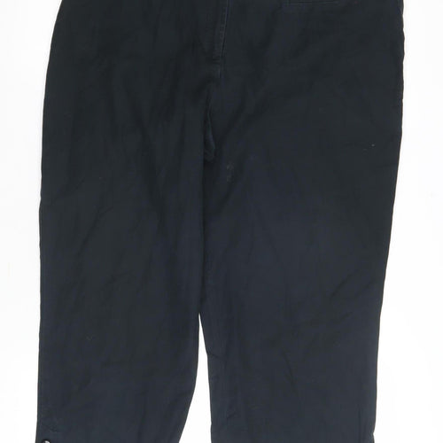 Planet Women’s Black Cropped Trousers Size 14