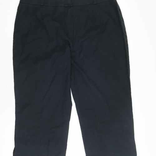 Planet Women’s Black Cropped Trousers Size 14