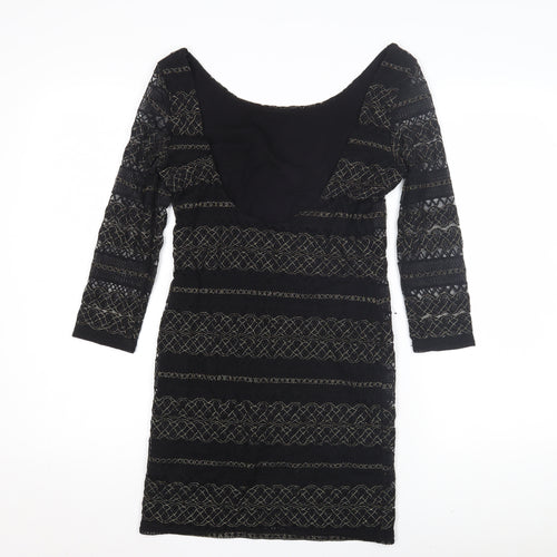 Topshop Women's Black Bodycon Dress Size 10
