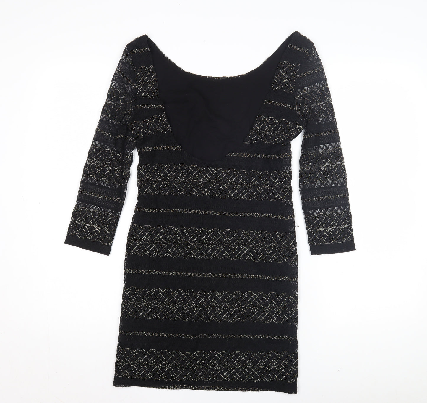 Topshop Women's Black Bodycon Dress Size 10