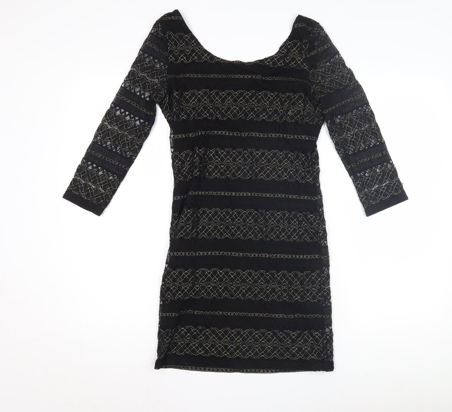 Topshop Women's Black Bodycon Dress Size 10