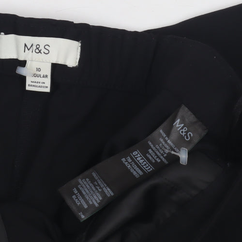 Marks and Spencer Women's Black Regular Trousers