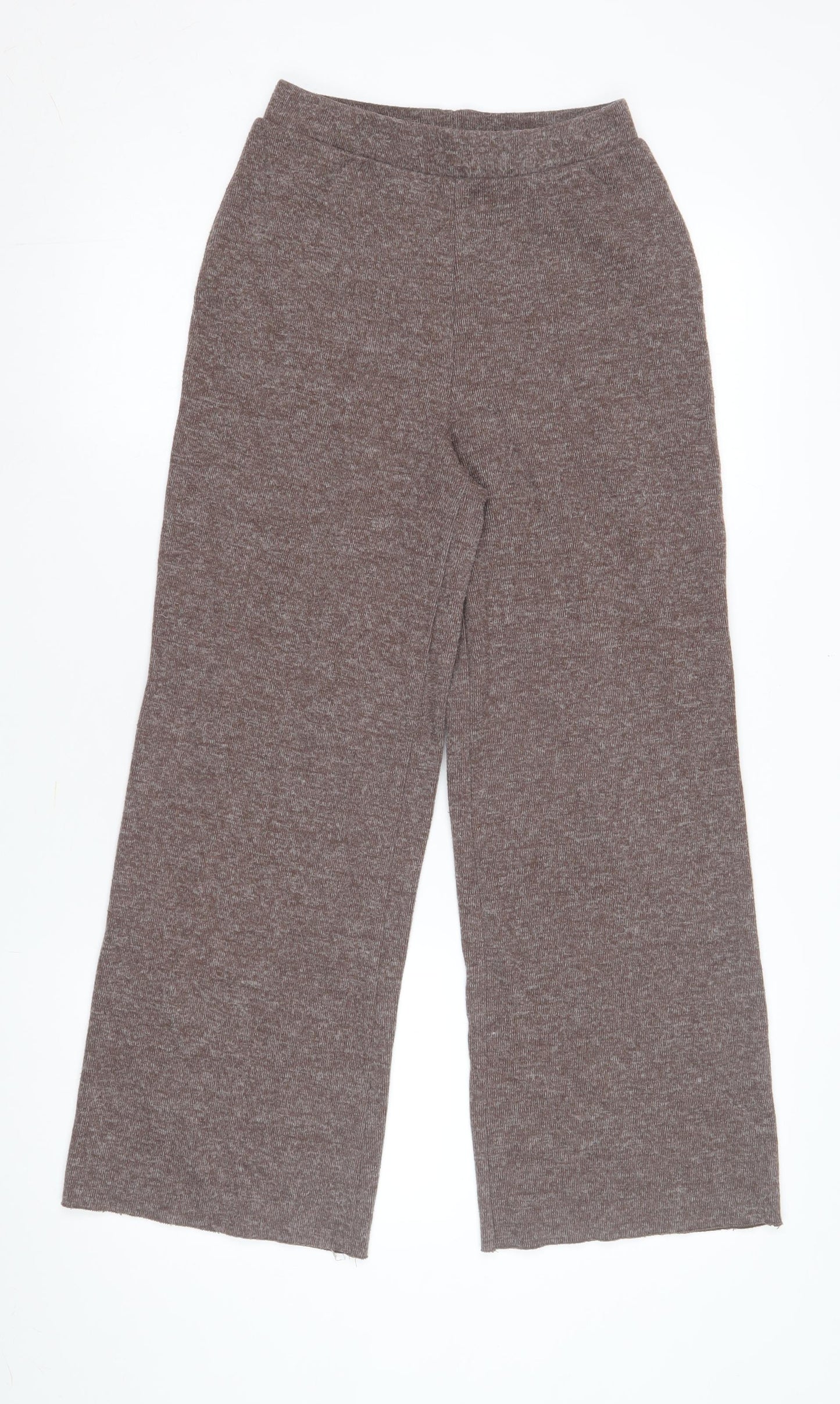 Zara Women's Brown Wide-Leg Trousers S