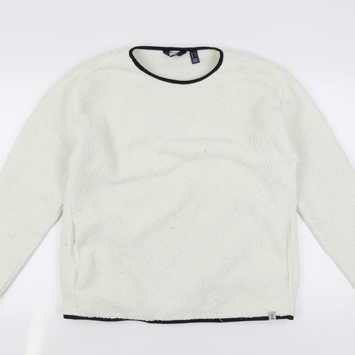 Lands’ End Women’s Ivory Fleece Pullover M