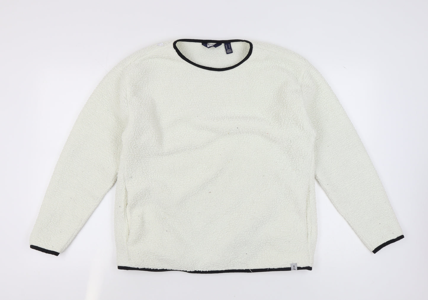 Lands’ End Women’s Ivory Fleece Pullover M