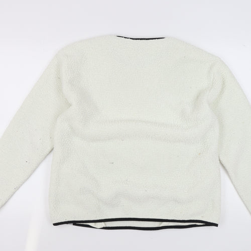 Lands’ End Women’s Ivory Fleece Pullover M
