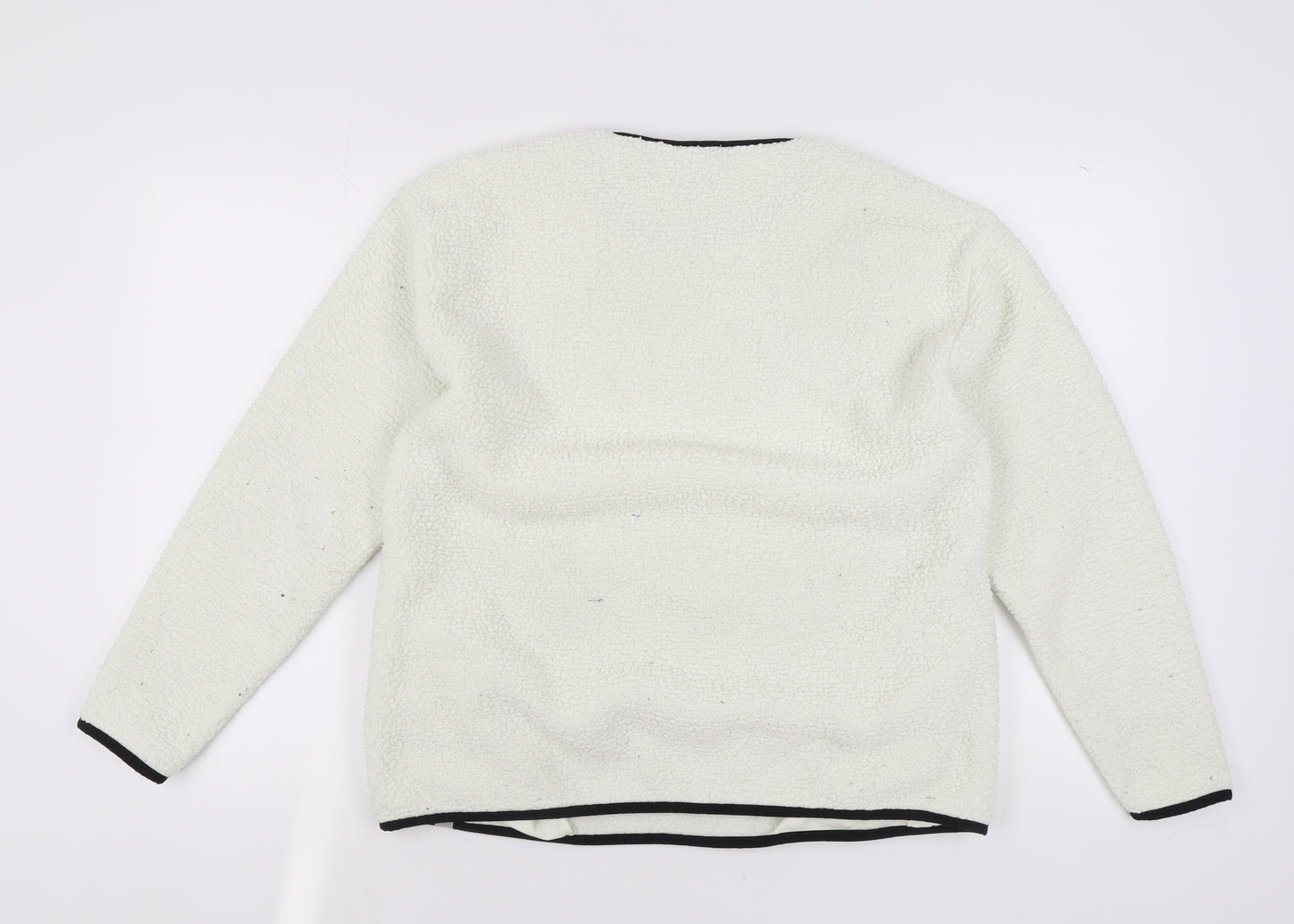 Lands’ End Women’s Ivory Fleece Pullover M