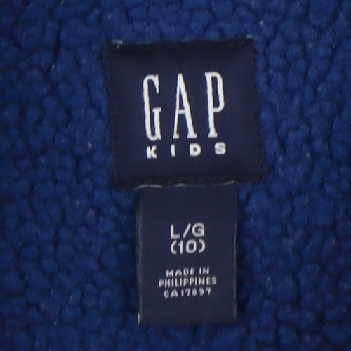 GAP Boys Grey Puffer Jacket Size L Full Zip