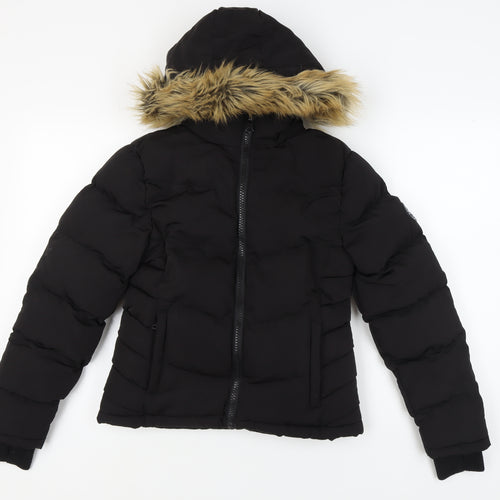 SoulCal & Co Women's Black Puffer Jacket UK Size 6