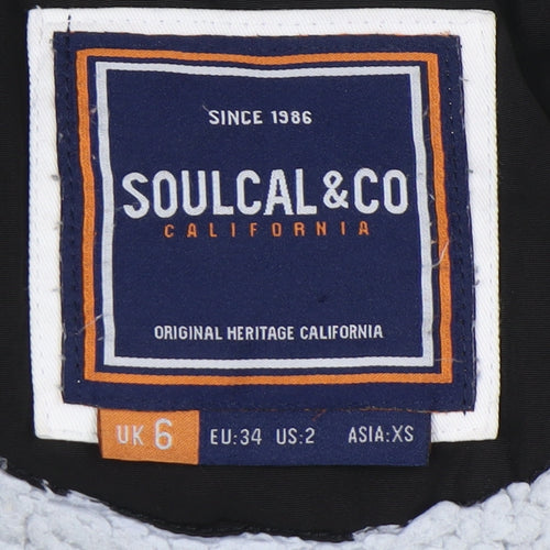 SoulCal & Co Women's Black Puffer Jacket UK Size 6