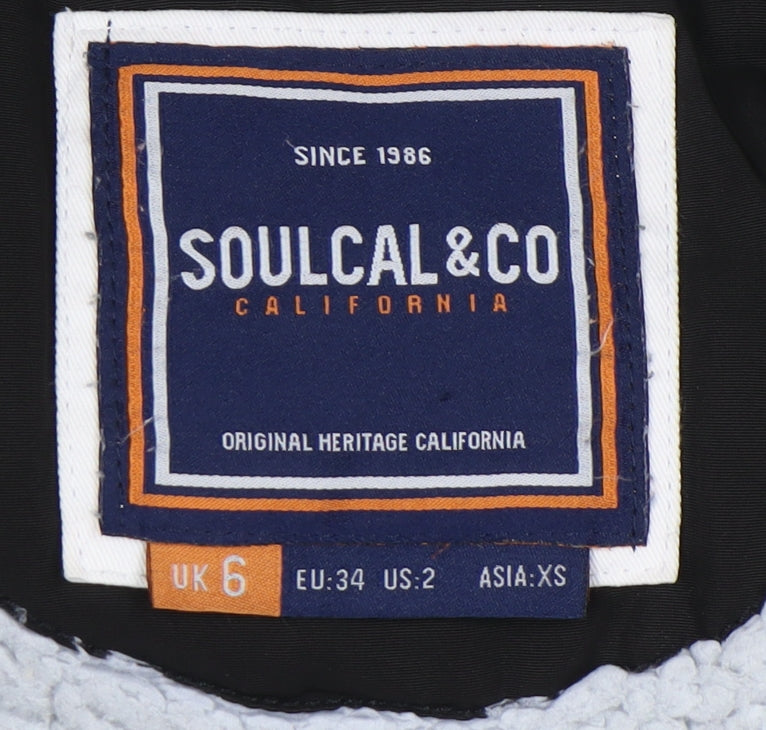 SoulCal & Co Women's Black Puffer Jacket UK Size 6