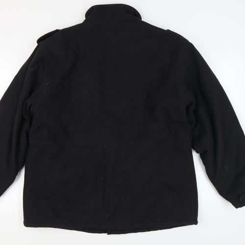 Latitude Men's Black XL Military Wool Coat