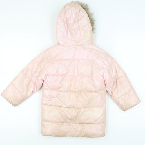 CCC Kids Pink Puffer Coat, Girls 5-6Y, Winter Hooded