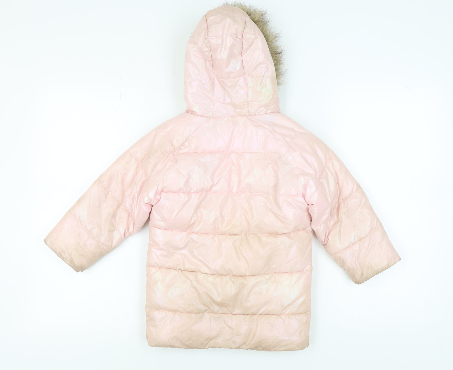 CCC Kids Pink Puffer Coat, Girls 5-6Y, Winter Hooded
