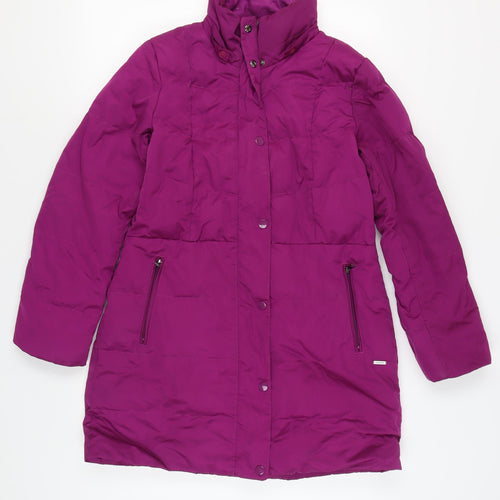 Lands' End Women's Purple Puffer Jacket, Size S