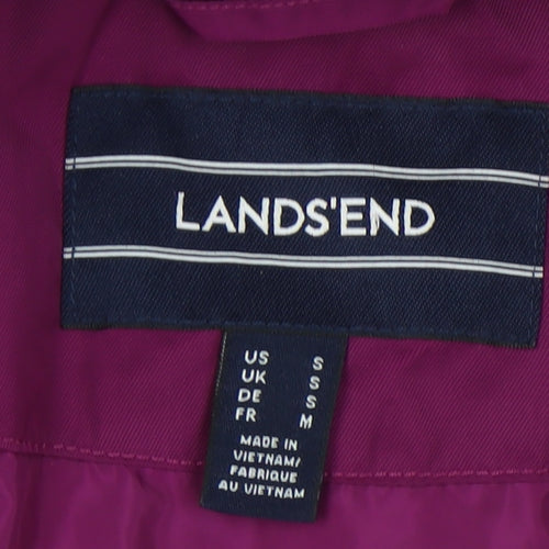 Lands' End Women's Purple Puffer Jacket, Size S