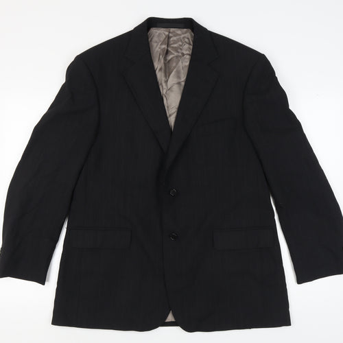 Marks & Spencer Men's Grey Wool Blazer, Size 42 M