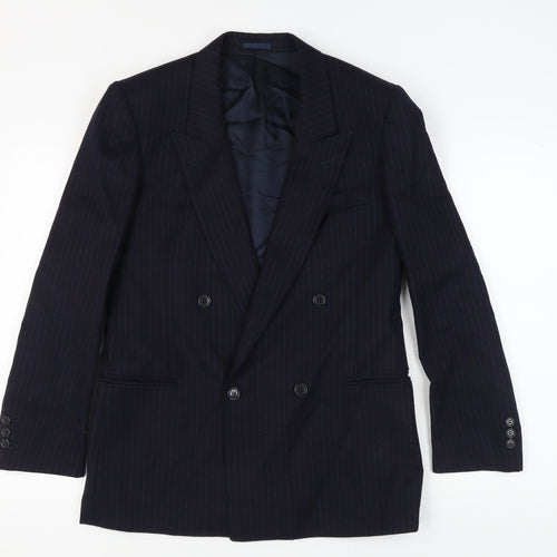 Gianni Baldo Men's Blue Striped Blazer Size 48R