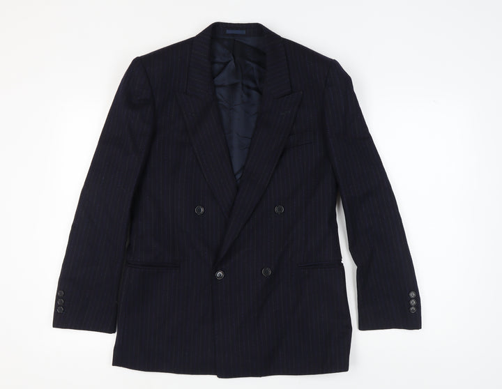 Gianni Baldo Men's Blue Striped Blazer Size 48R