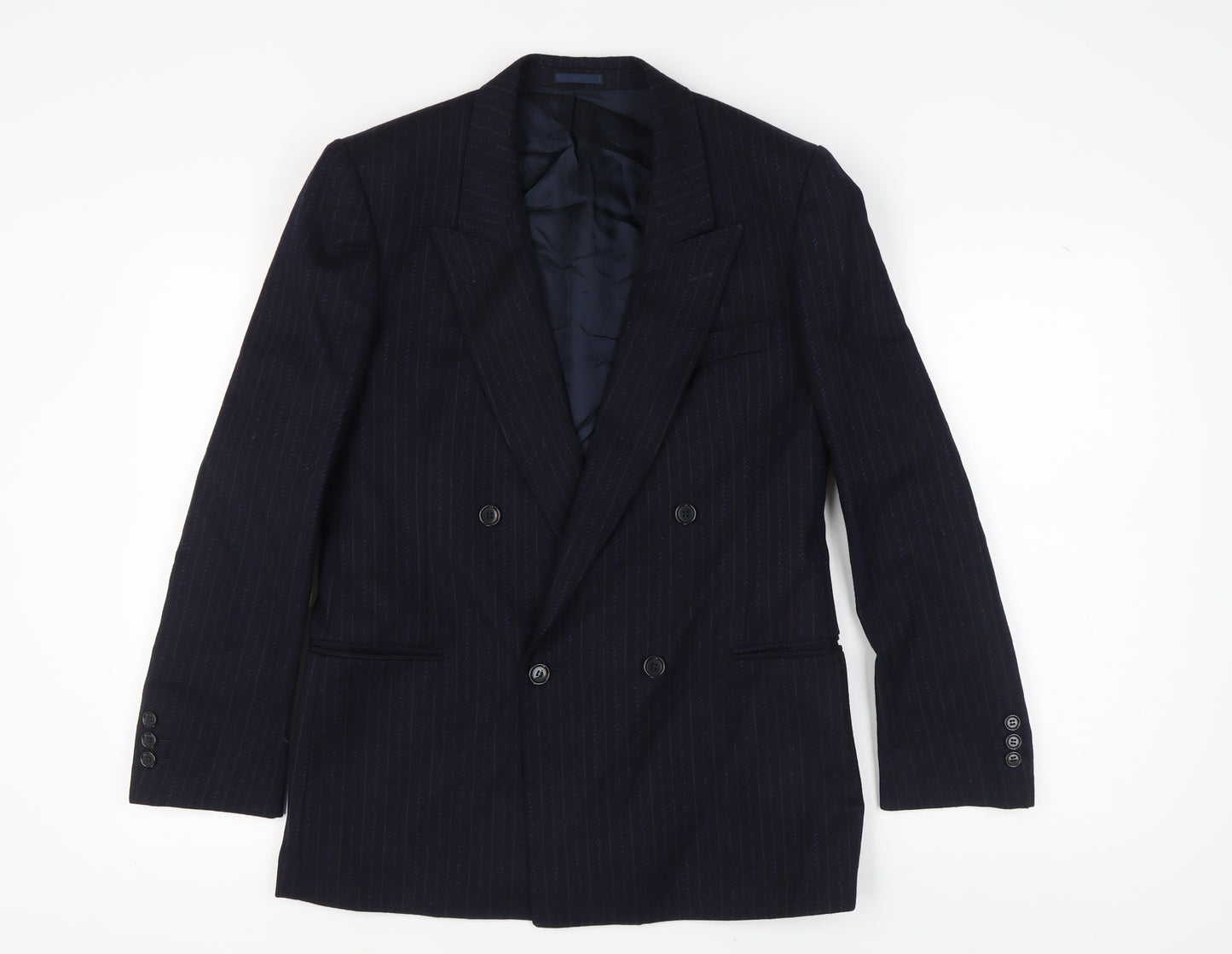 Gianni Baldo Men's Blue Striped Blazer Size 48R