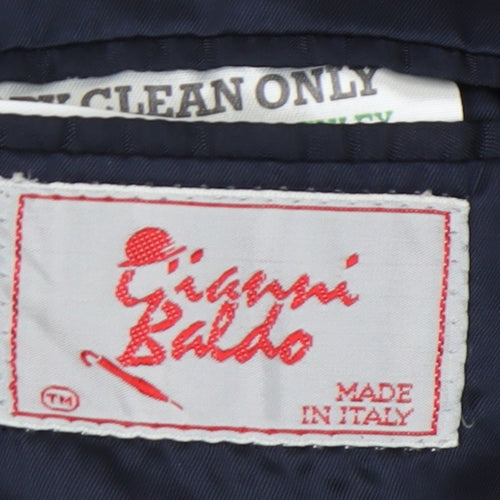Gianni Baldo Men's Blue Striped Blazer Size 48R