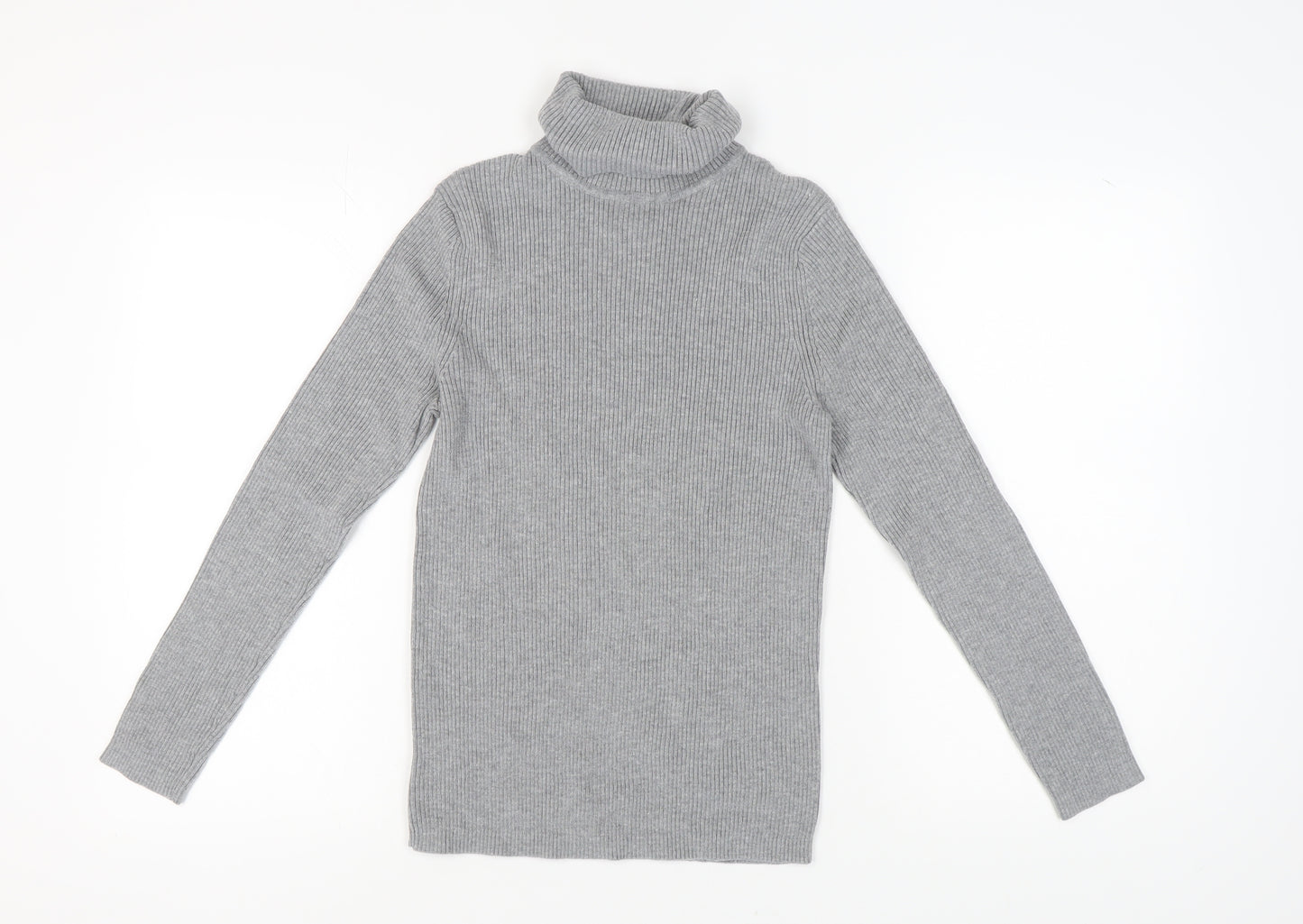 Wallis Women's Grey Roll Neck Pullover Jumper, Size 14