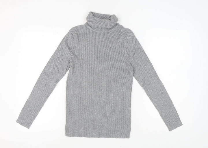 Wallis Women's Grey Roll Neck Pullover Jumper, Size 14