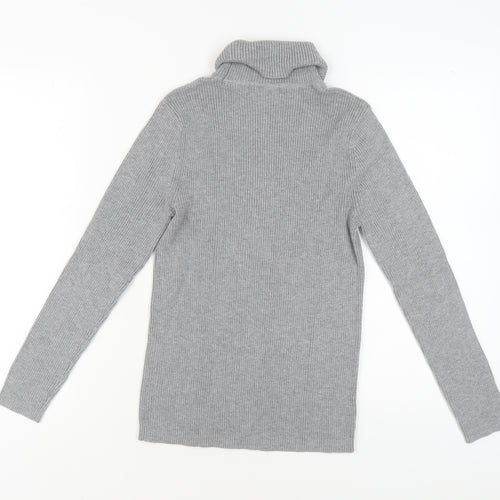Wallis Women's Grey Roll Neck Pullover Jumper, Size 14