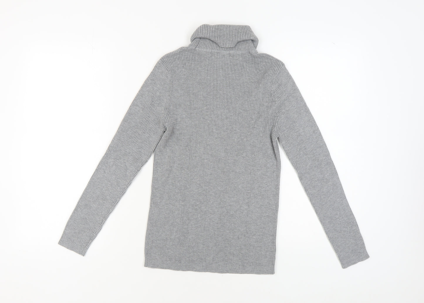 Wallis Women's Grey Roll Neck Pullover Jumper, Size 14