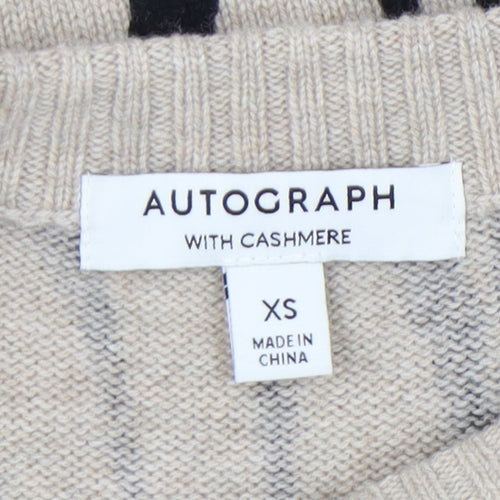 Marks and Spencer Women's Beige Animal Print Pullover XS