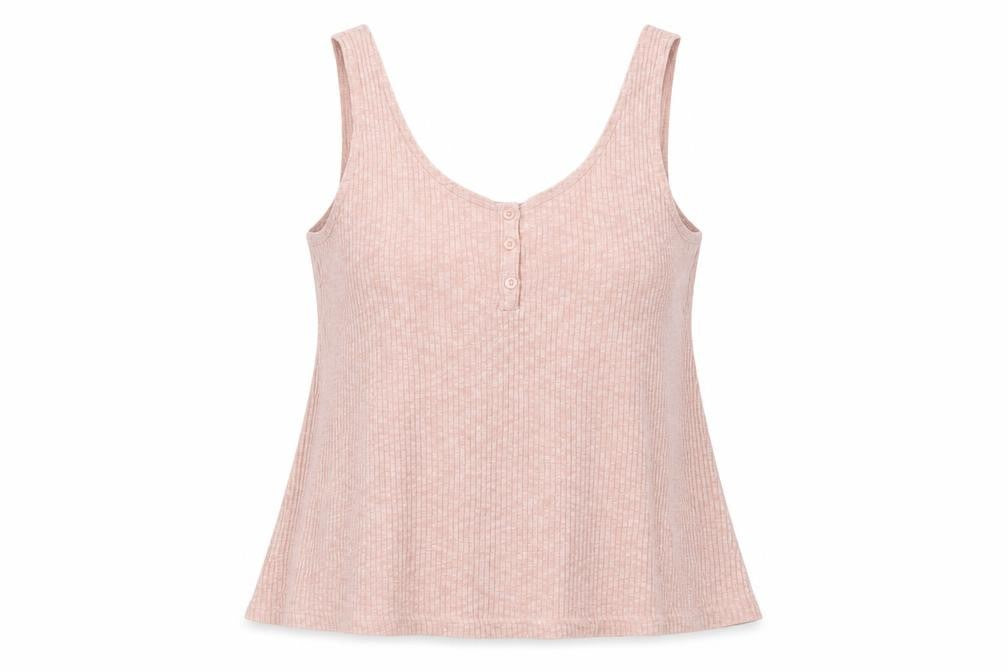 Front view of Love by Gap Women's Pink Sleeveless Tank Top