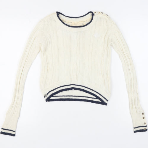 SoulCal & Co Women's Ivory Size 12 Cable-Knit Jumper