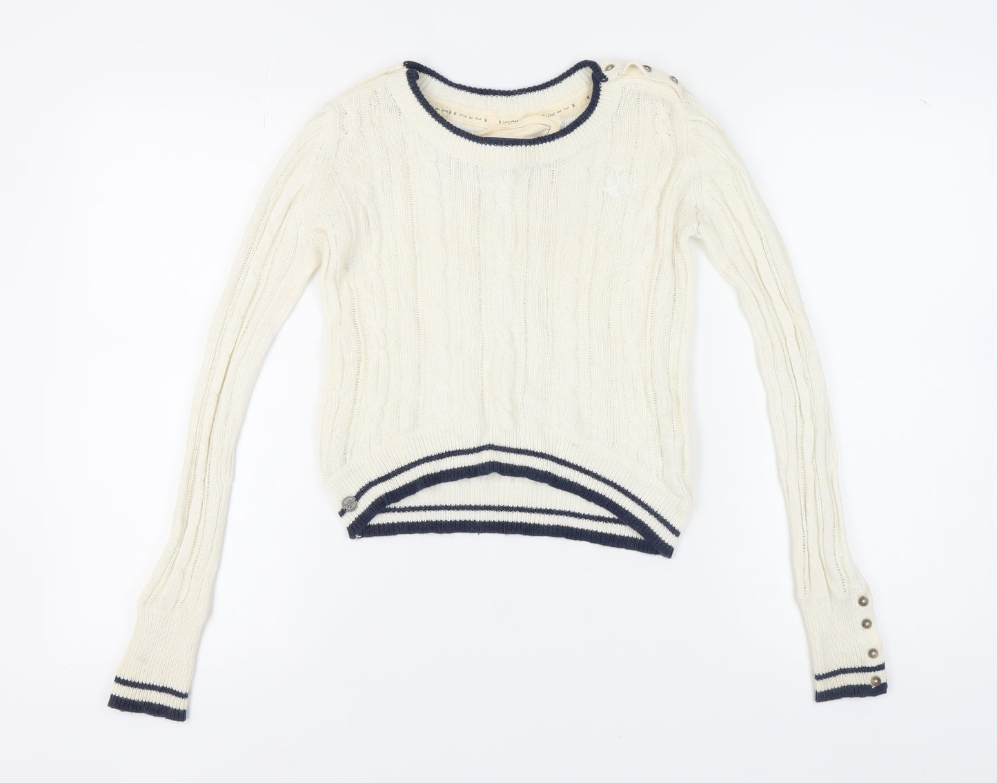 SoulCal & Co Women's Ivory Size 12 Cable-Knit Jumper