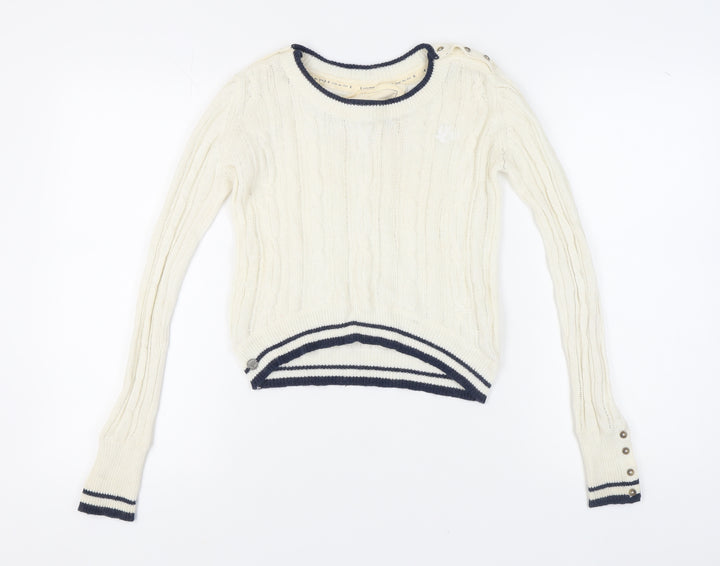 SoulCal & Co Women's Ivory Size 12 Cable-Knit Jumper