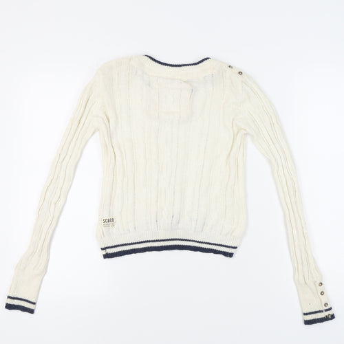 SoulCal & Co Women's Ivory Size 12 Cable-Knit Jumper
