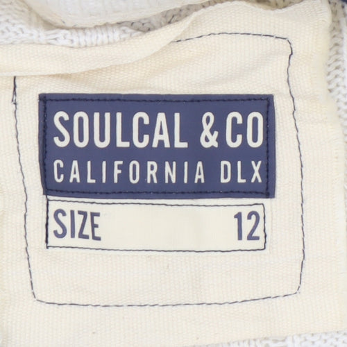 SoulCal & Co Women's Ivory Size 12 Cable-Knit Jumper