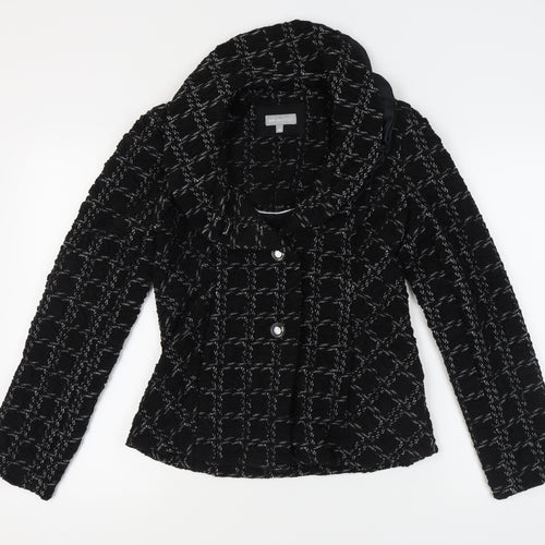 Per Una Women's Black Check Bouclé Blazer Size 10