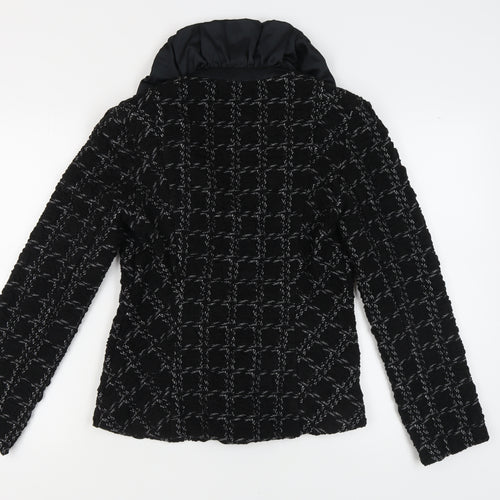 Per Una Women's Black Check Bouclé Blazer Size 10