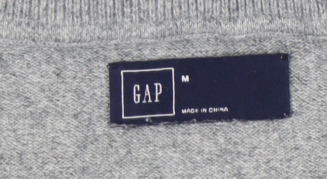 GAP Men's Grey Striped Pullover Sweatshirt M