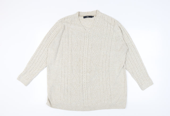 Isle Essentials Beige Women's Pullover Jumper L